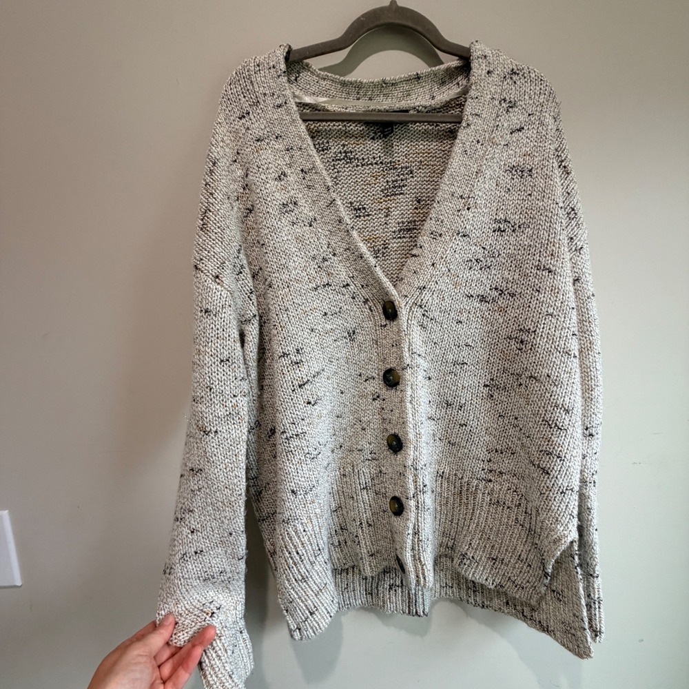 Lane Bryant Cardigan Sweater Women 18/20 Oversized Chunky Knit Sparkly Warm
